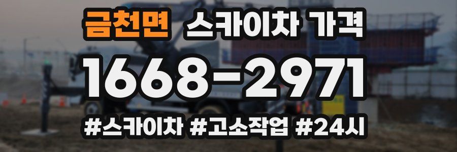 금천면 스카이차 가격