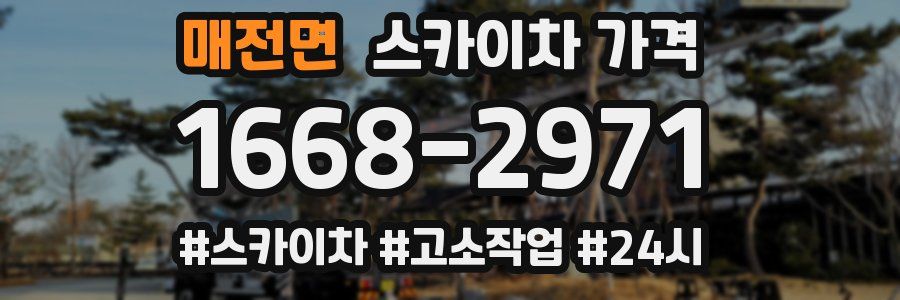 매전면 스카이차 가격