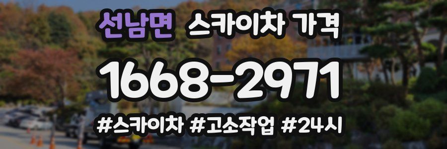 선남면 스카이차 가격