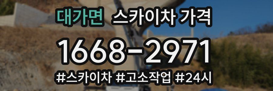 대가면 스카이차 가격