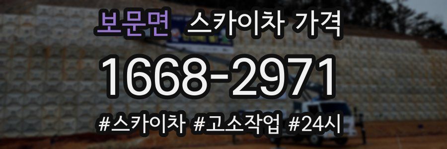 보문면 스카이차 가격