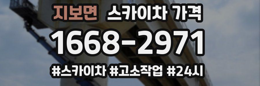 지보면 스카이차 가격