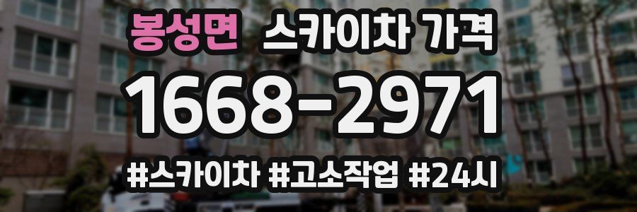 봉성면 스카이차 가격