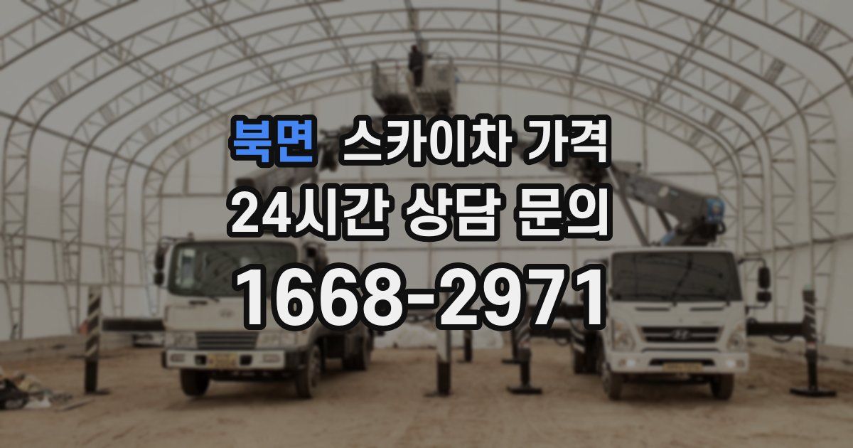 북면 스카이차 가격