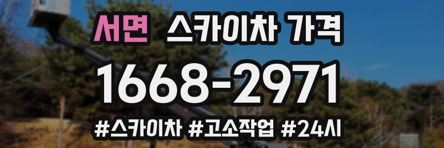 서면 스카이차 가격