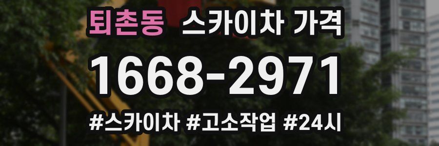 퇴촌동 스카이차 가격