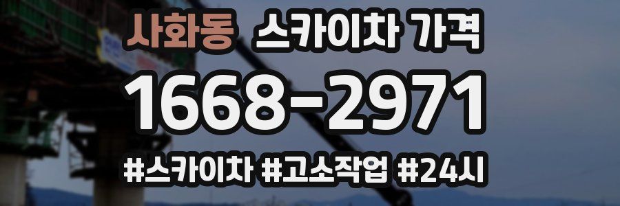 사화동 스카이차 가격