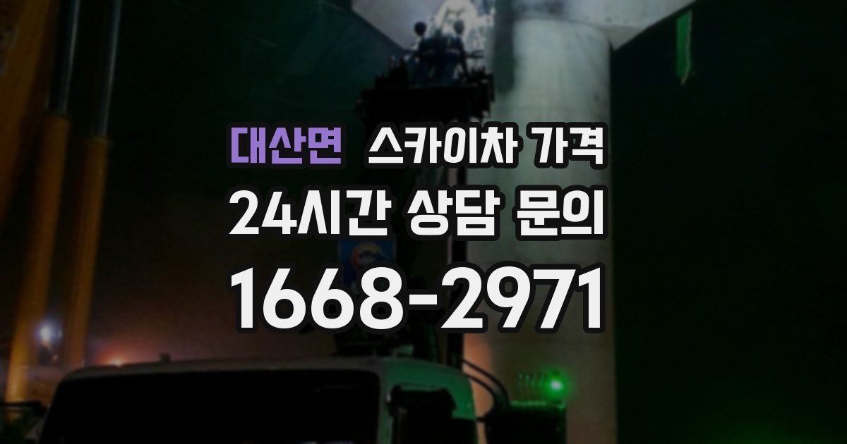 대산면 스카이차 가격