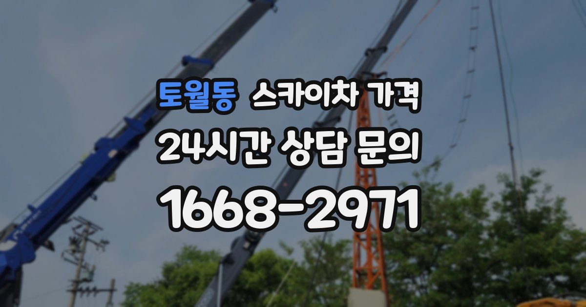 토월동 스카이차 가격