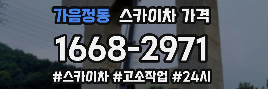 가음정동 스카이차 가격