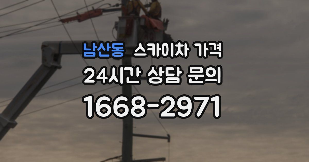 남산동 스카이차 가격