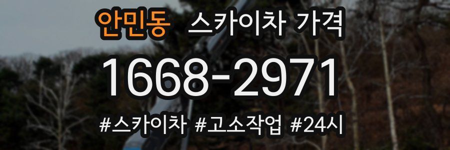 안민동 스카이차 가격