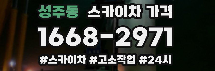 성주동 스카이차 가격