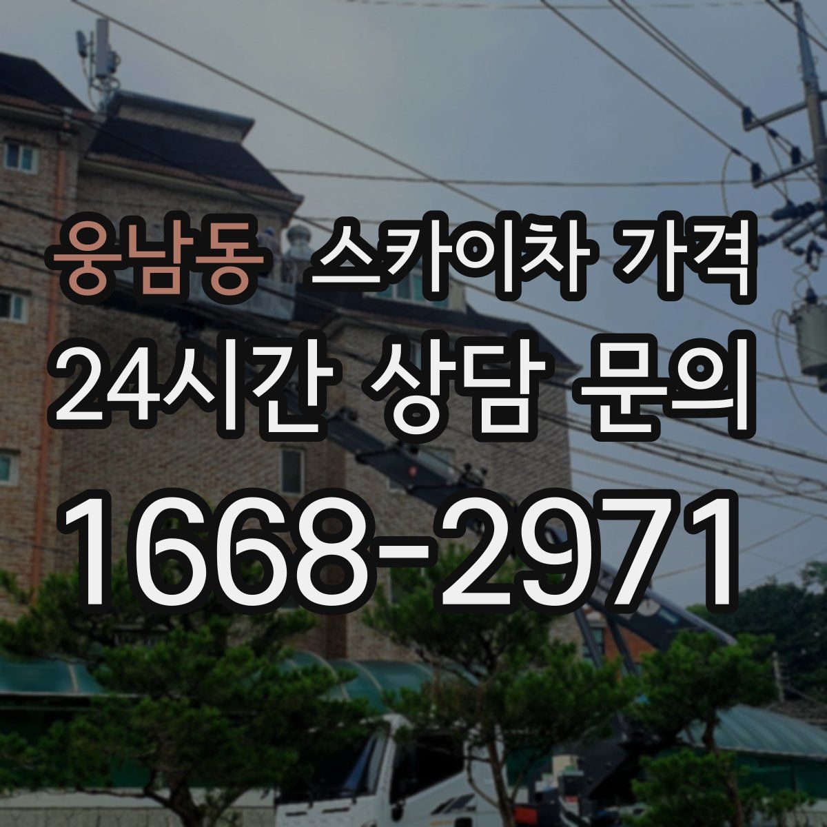 웅남동 스카이차 가격