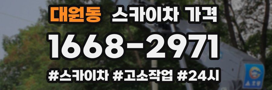 대원동 스카이차 가격