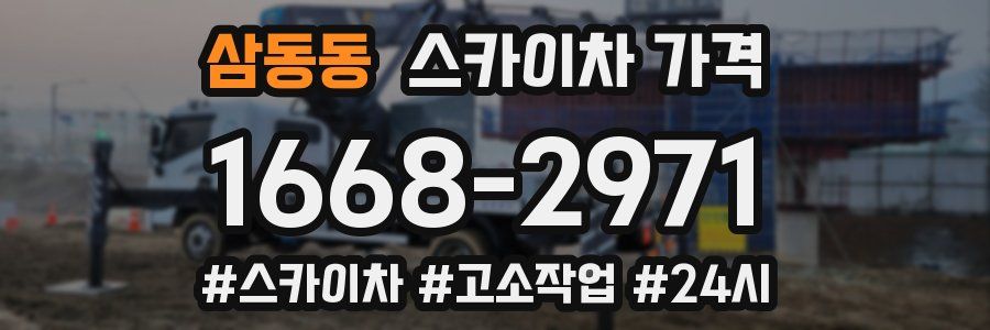 삼동동 스카이차 가격