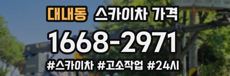 대내동 스카이차 가격