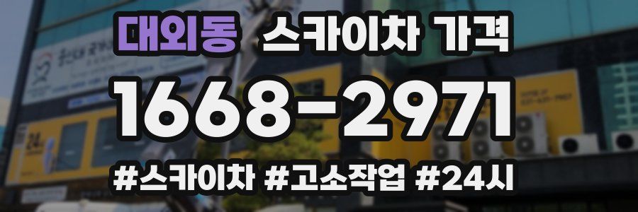 대외동 스카이차 가격