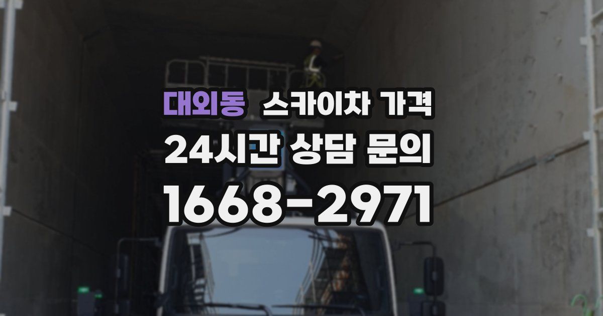 대외동 스카이차 가격