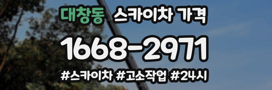 대창동 스카이차 가격