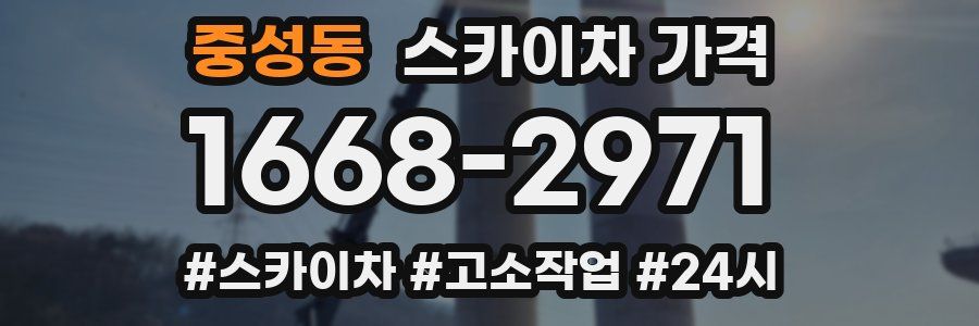 중성동 스카이차 가격