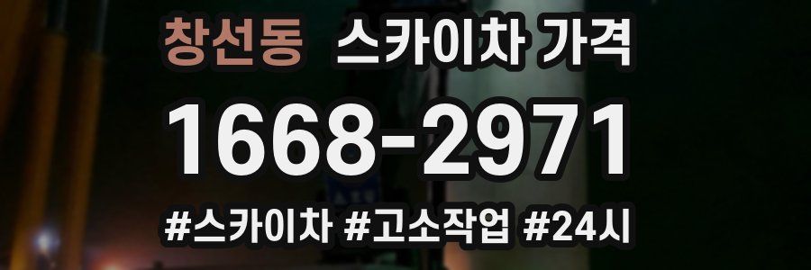 창선동 스카이차 가격