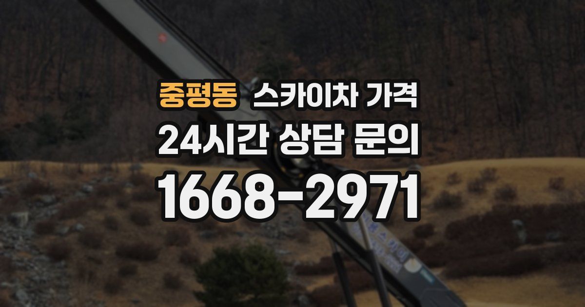 중평동 스카이차 가격