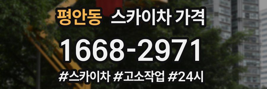 평안동 스카이차 가격