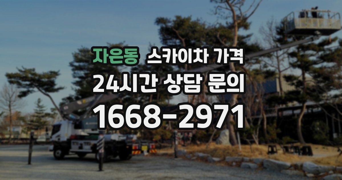 자은동 스카이차 가격