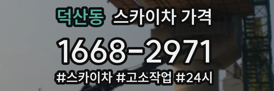 덕산동 스카이차 가격