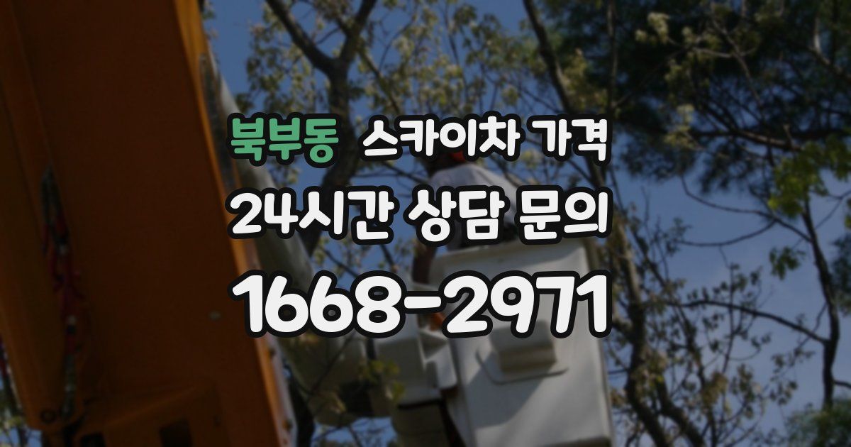 북부동 스카이차 가격