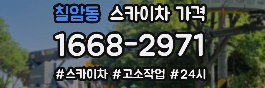 칠암동 스카이차 가격