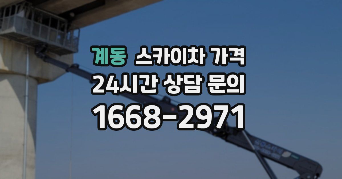 계동 스카이차 가격