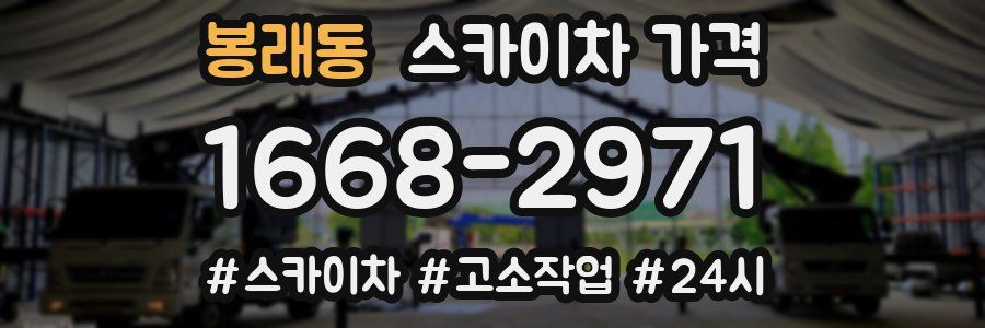 봉래동 스카이차 가격