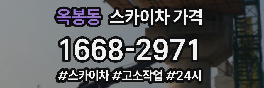 옥봉동 스카이차 가격