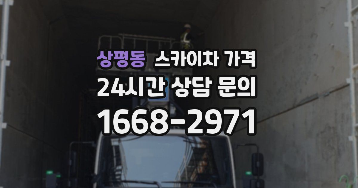 상평동 스카이차 가격