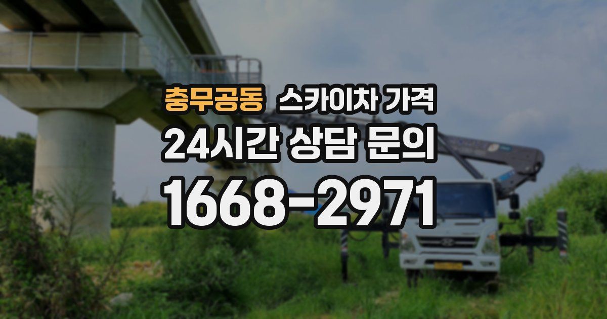 충무공동 스카이차 가격