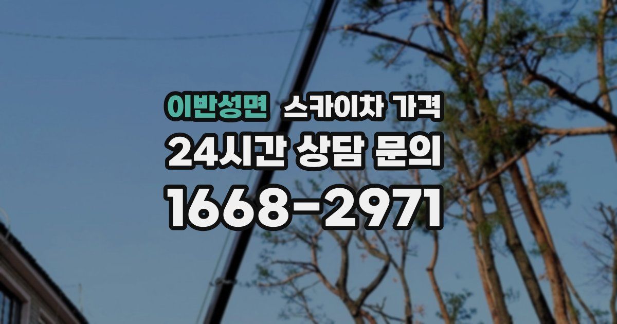 이반성면 스카이차 가격