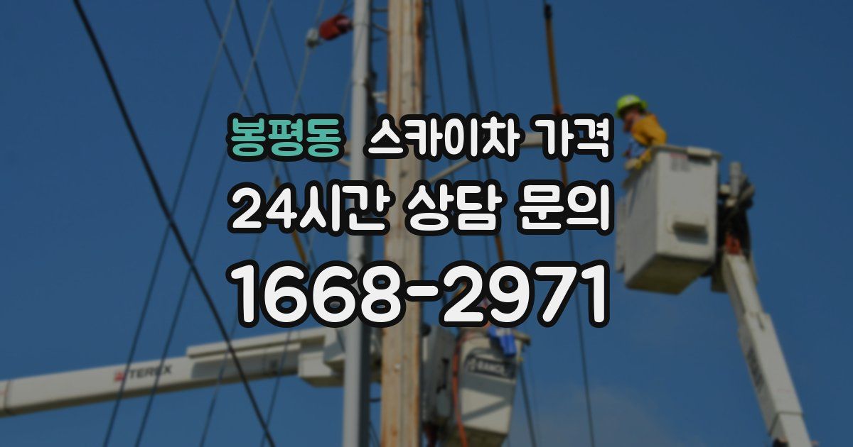 봉평동 스카이차 가격