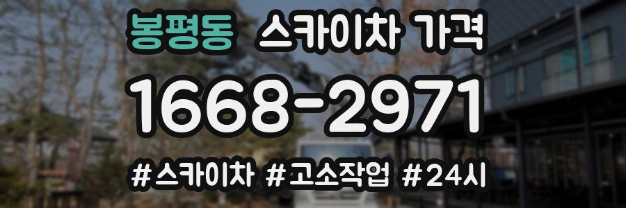 봉평동 스카이차 가격