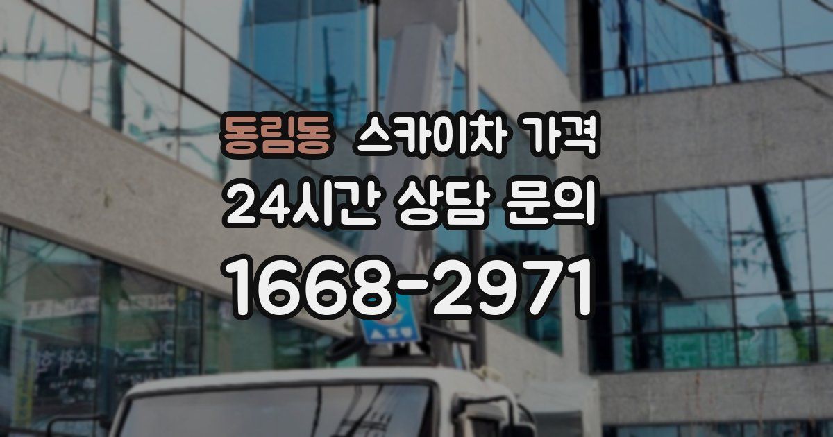 동림동 스카이차 가격