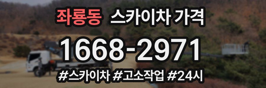 좌룡동 스카이차 가격