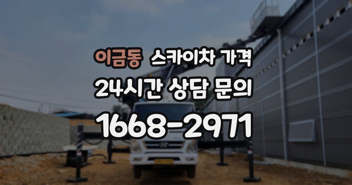 이금동 스카이차 가격
