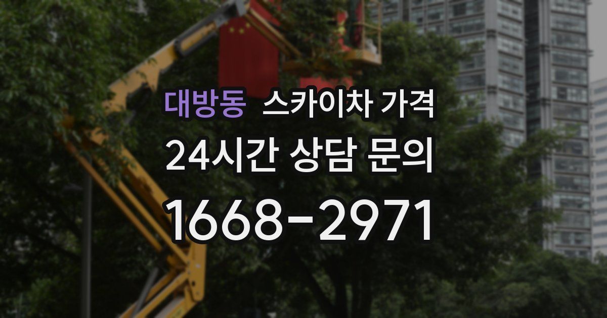 대방동 스카이차 가격