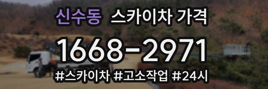 신수동 스카이차 가격