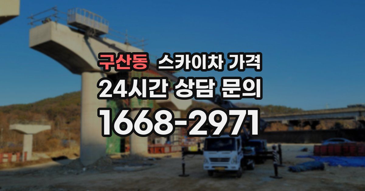 구산동 스카이차 가격