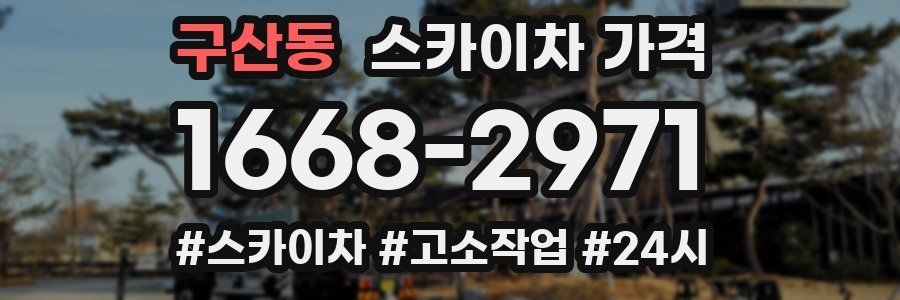 구산동 스카이차 가격