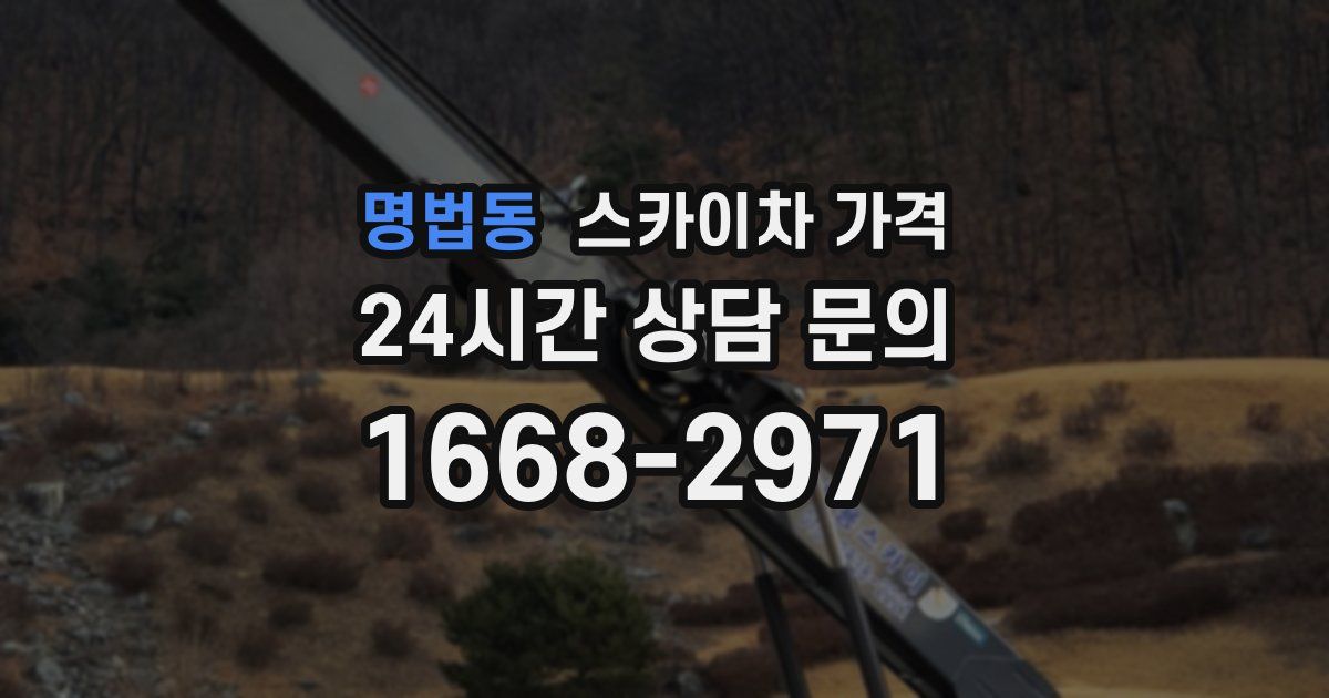 명법동 스카이차 가격