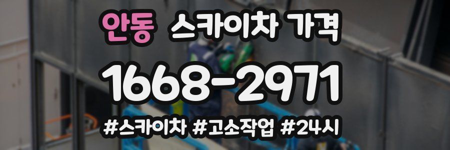 안동 스카이차 가격