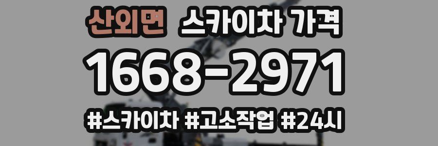 산외면 스카이차 가격